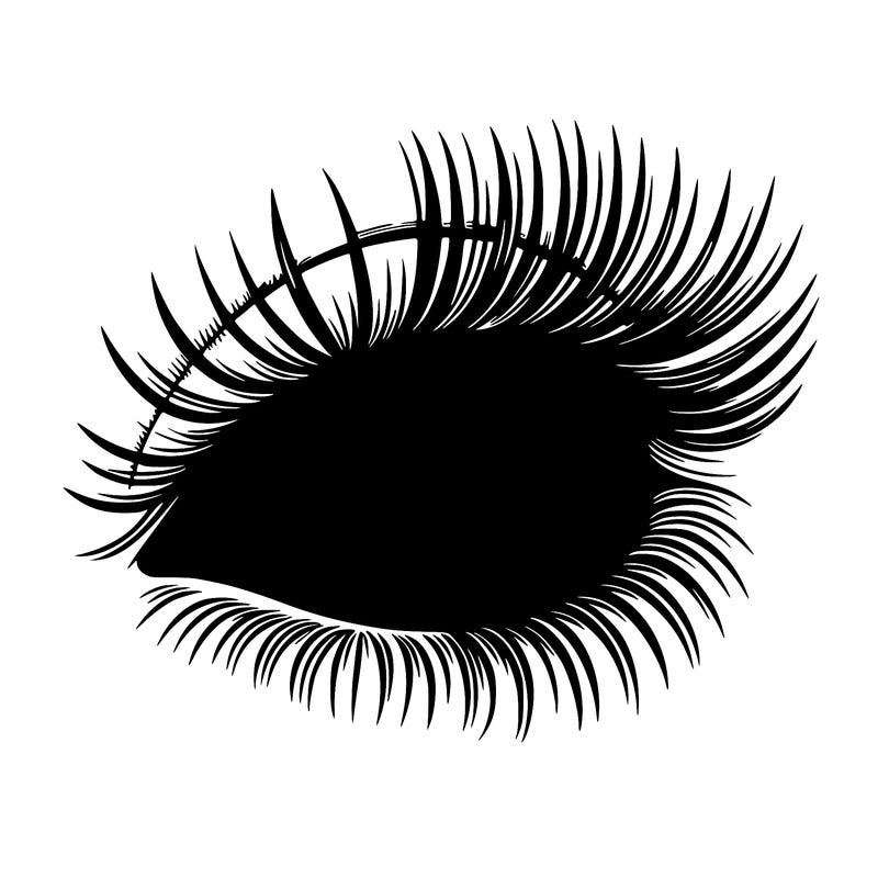 realistic eye long eylashes