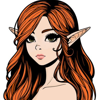 elf girl realistic dark fantasy