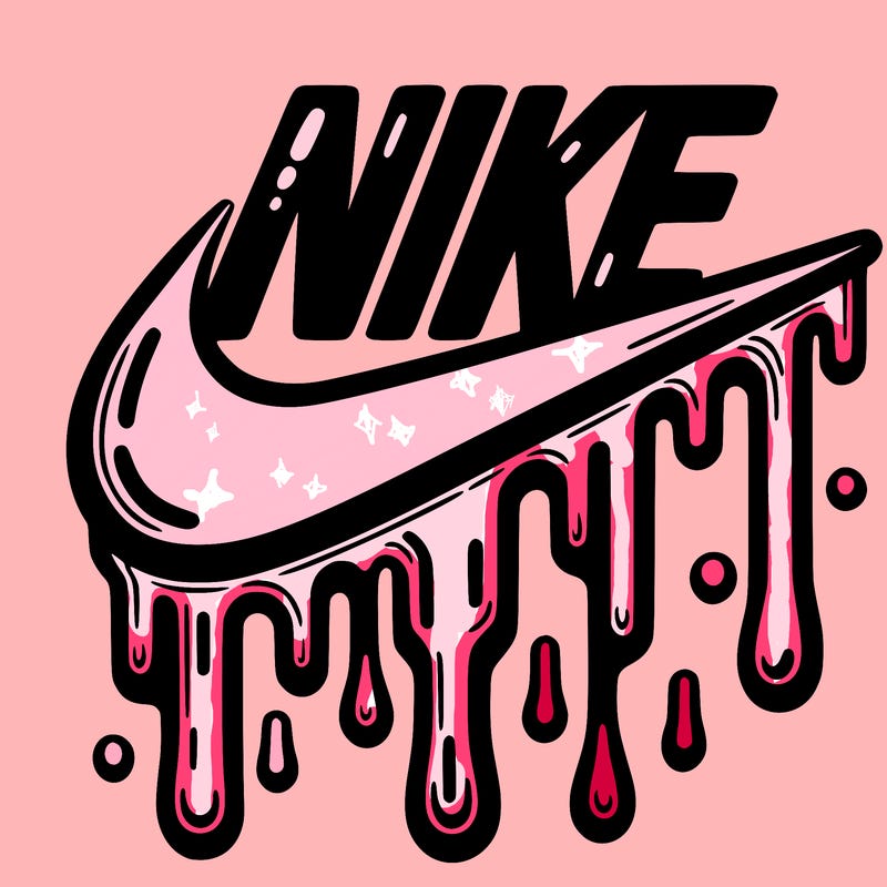 dripping nike logo