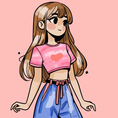 girl in a cute crop top