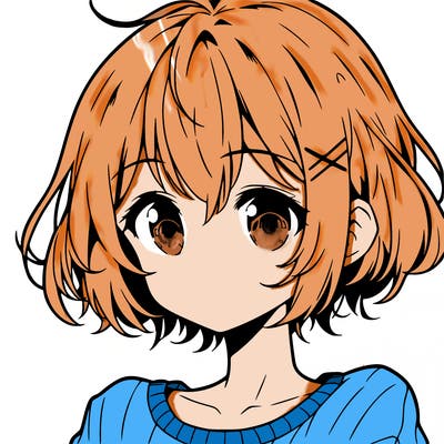 anime girl with short hair
