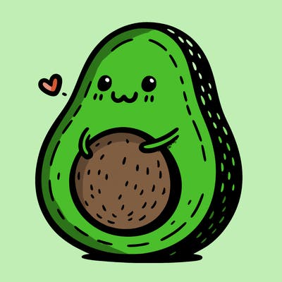 an avocado hugging an avocado
