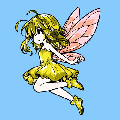 manga fairy flying