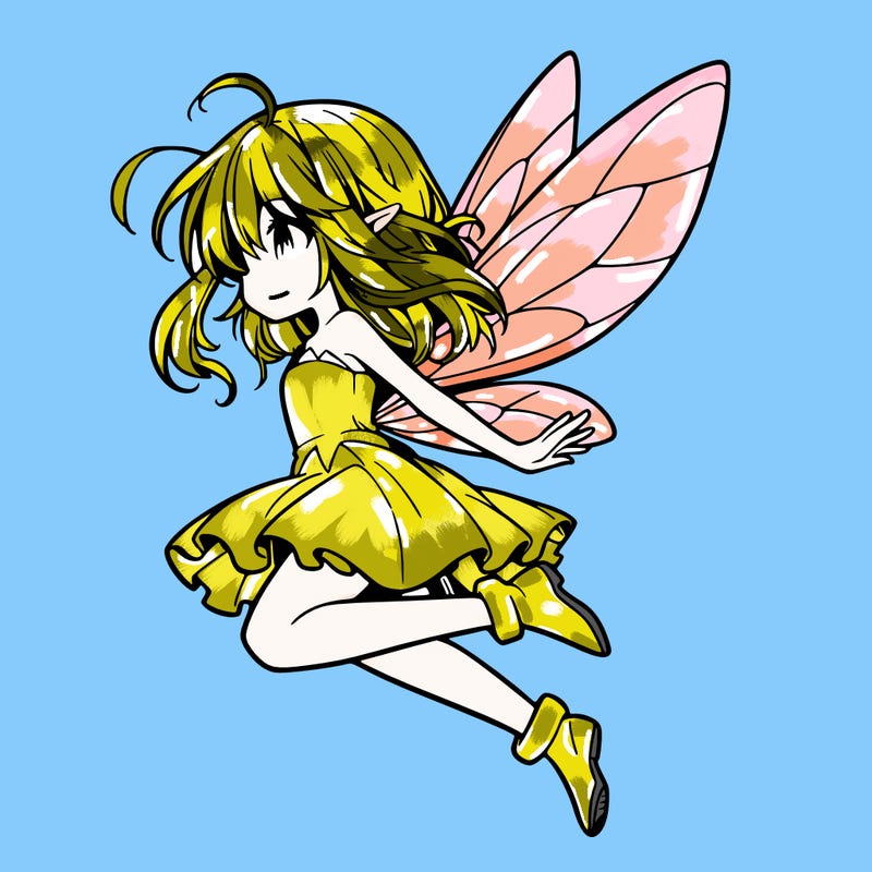 manga fairy flying