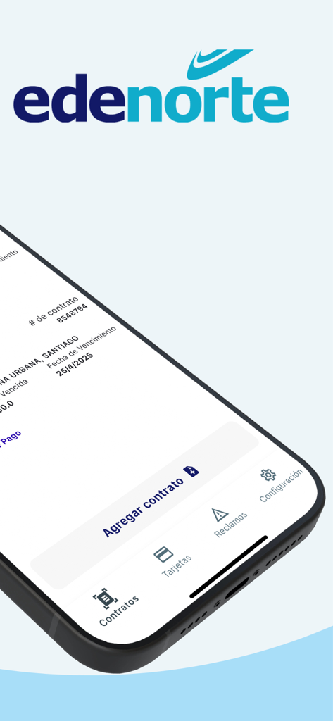 Edenorte - Edenorte app mobile interface displaying contract and claim options