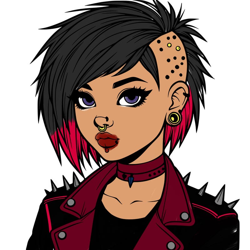 realistic punk girl