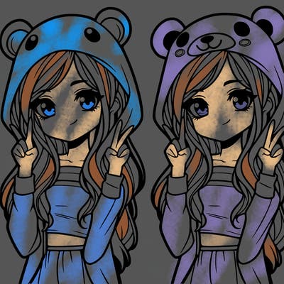 teen girl in animal costume