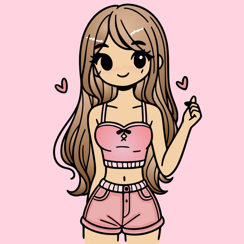 girl with cute crop top