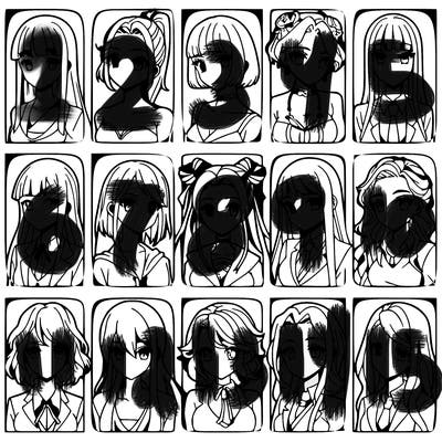 girls that look diffrent anime