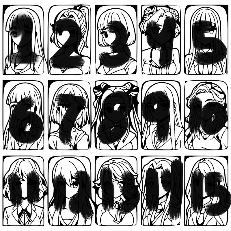 girls that look diffrent anime