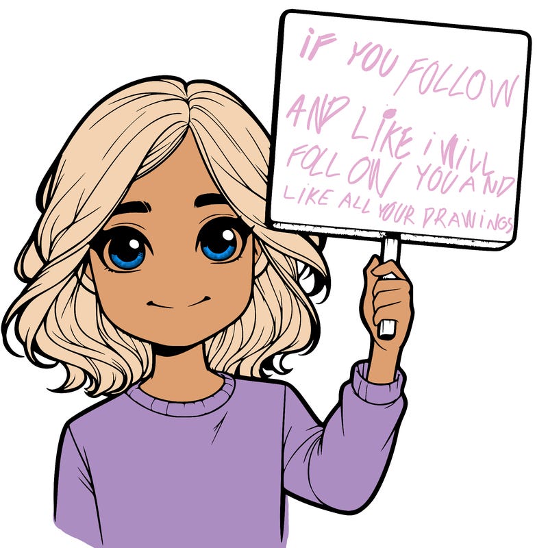 realistic girl holding up a sign