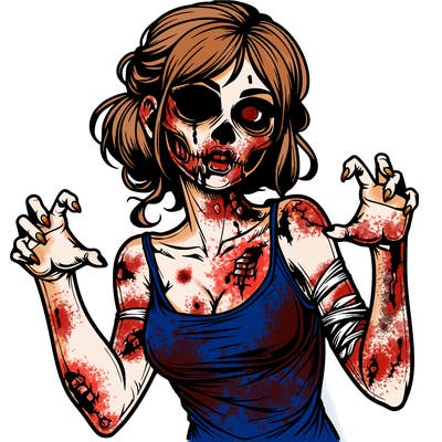realistic zombie girl