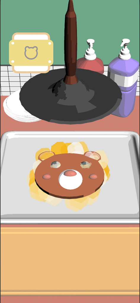 Cafe Master - Preparing a cute bear-shaped waffle in the Cafe Master mobile game