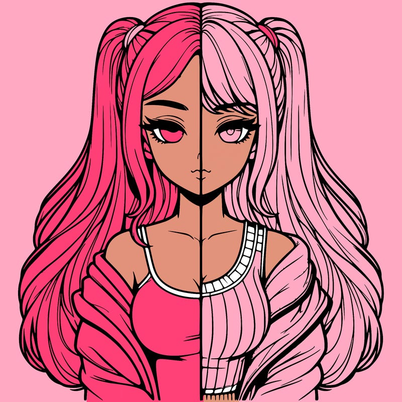 realistic girl split