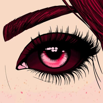 realistic girl eye