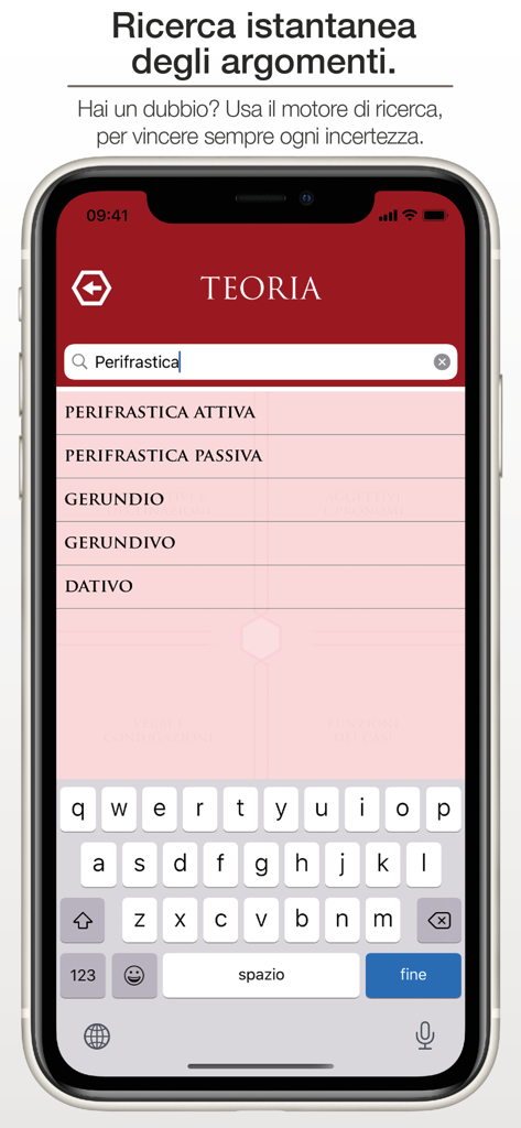 iLatinista (PRO) - Instant search interface for Latin grammar topics in the iLatinista app