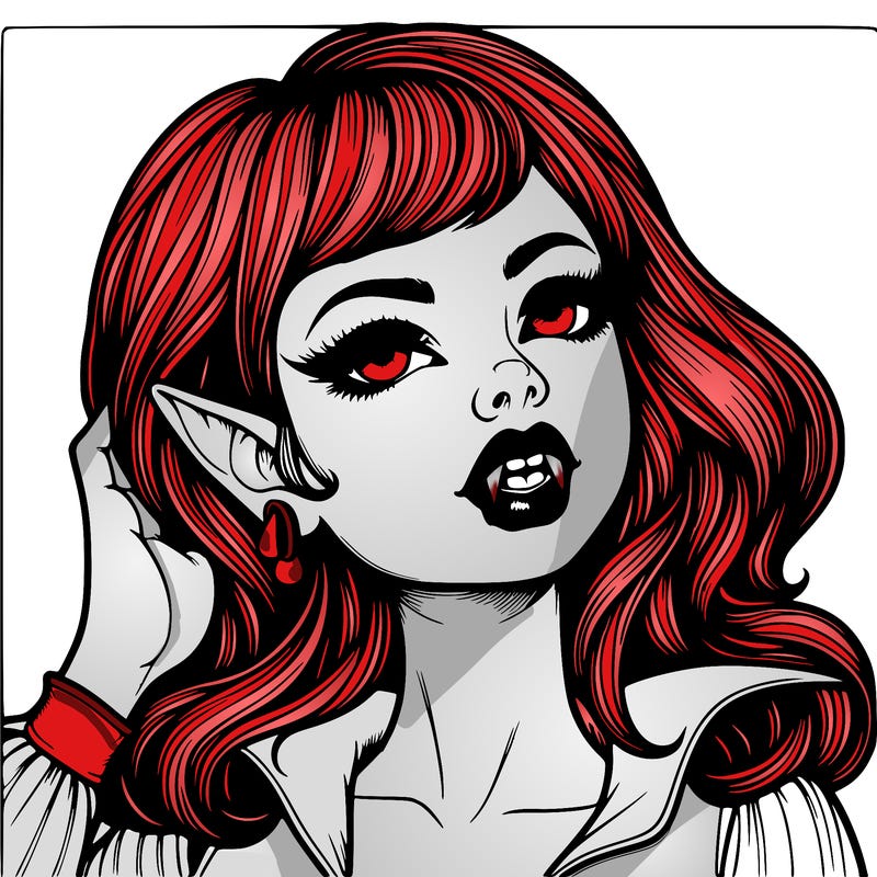 vampire girl realistic