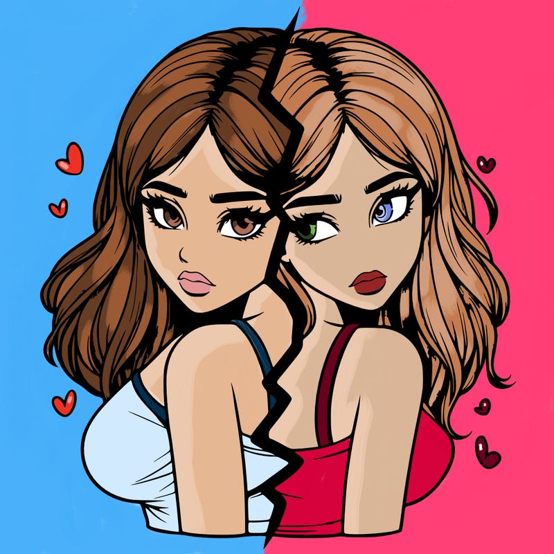 realistic girl split