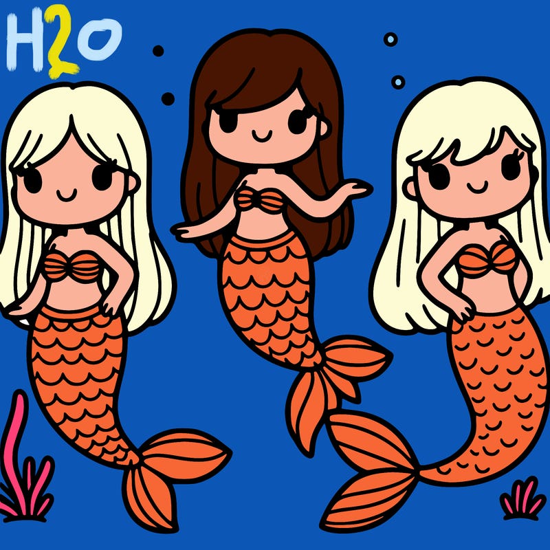 three mermaids
