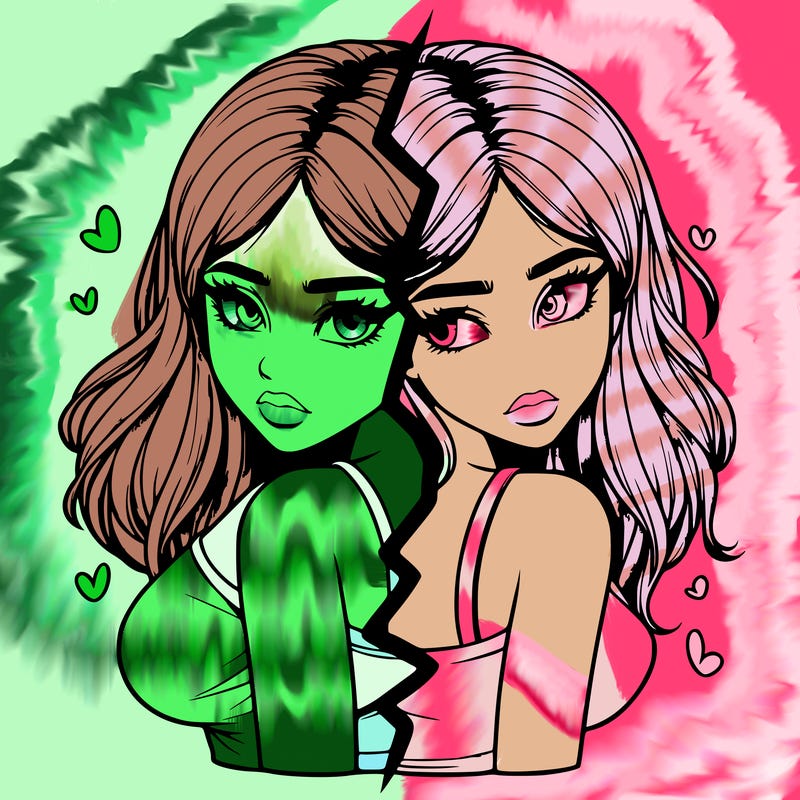 realistic girl split