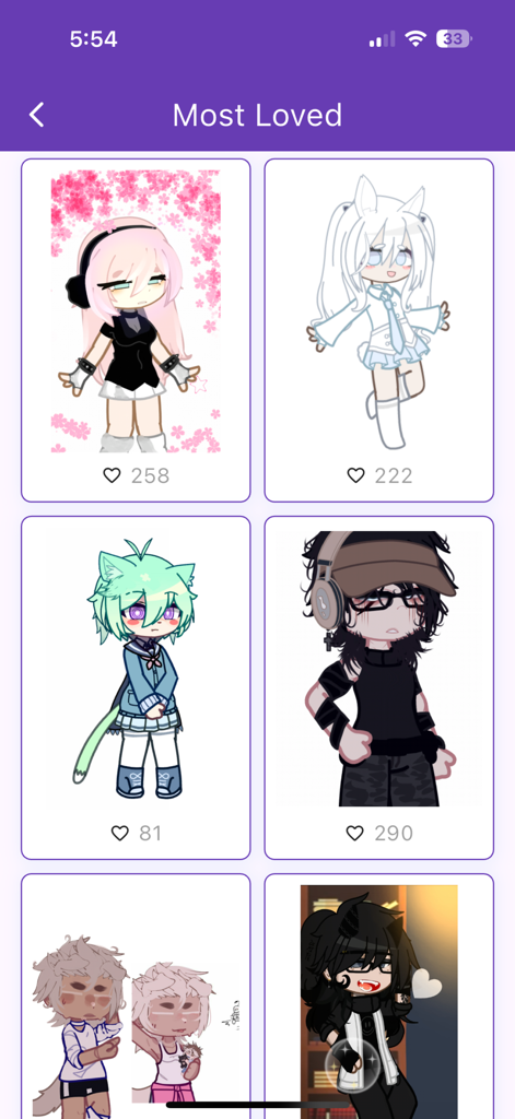 Outfits for Gacha OCs - A gallery of popular Gacha character outfit designs and anime styles with like counts.