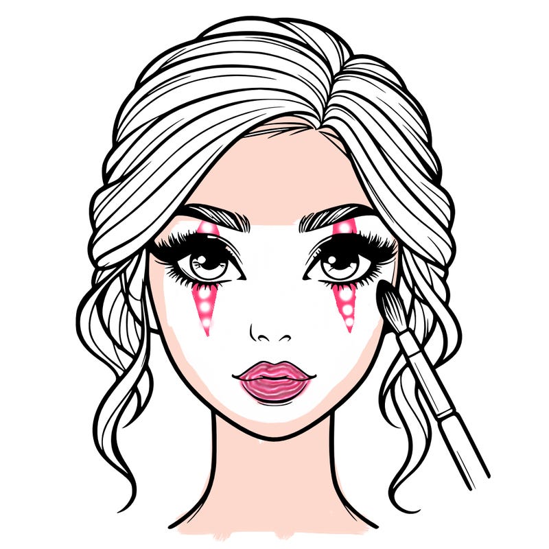 realistic person with makeup