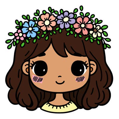 girl with flower crown