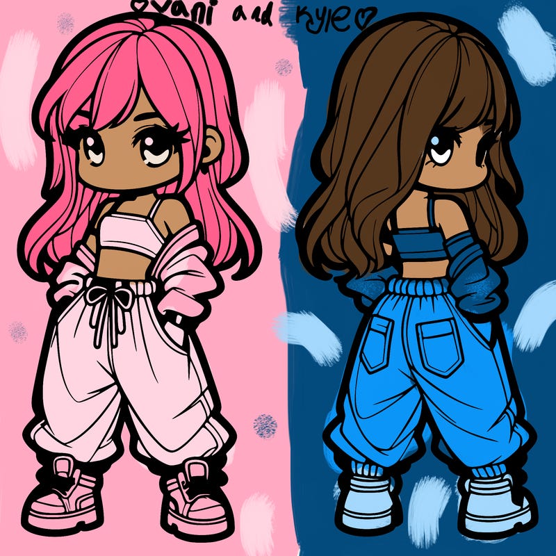 girl in crop top and baggy pants