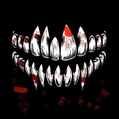 realistic sharp teeth