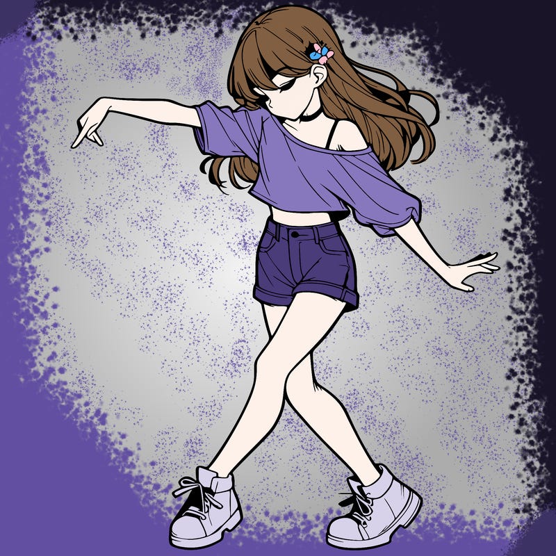 realistic girl danceing