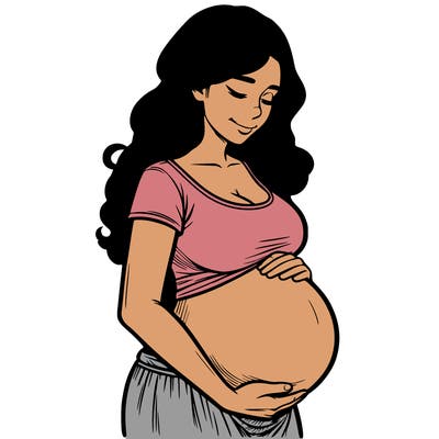 woman heavily pregnant realistic