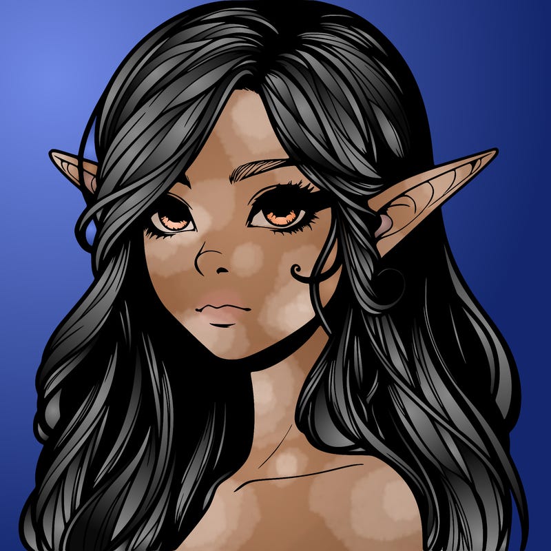elf girl realistic dark fantasy