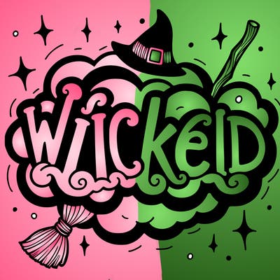wicked in bubble letters