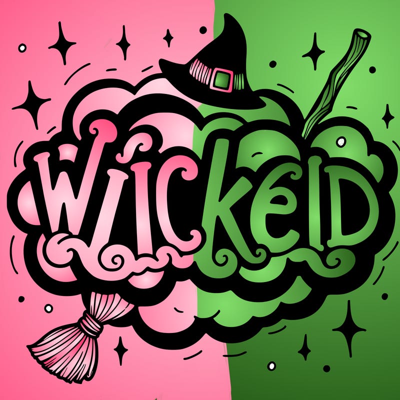 wicked in bubble letters