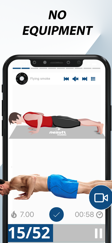Arm Workouts for Men - Arm Workouts for Men app interface showing push up exercises and workout progress tracking
