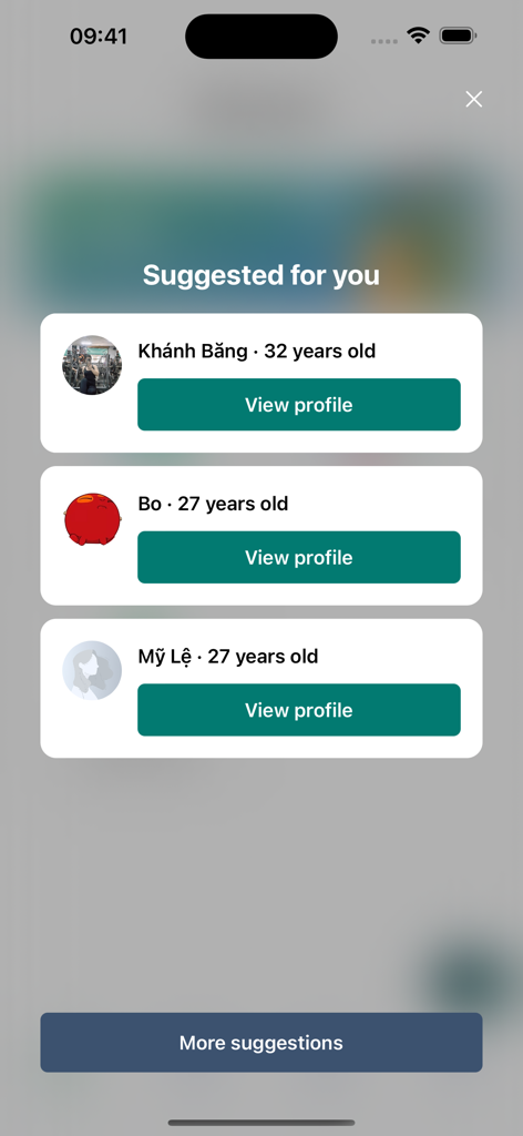 Cappo: Dating, Chat & Friends - Cappo dating app interface showing a list of suggested profiles with names and ages.