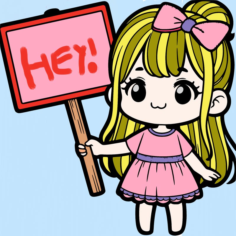 girl with blank sign
