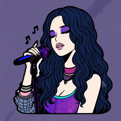 realistic female singer