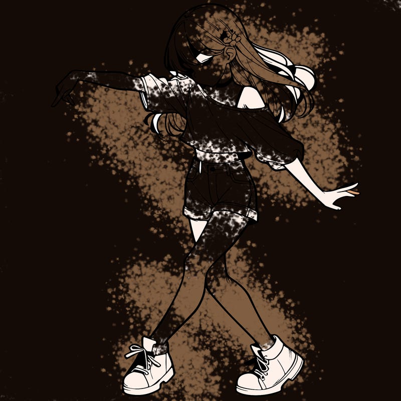 realistic girl danceing