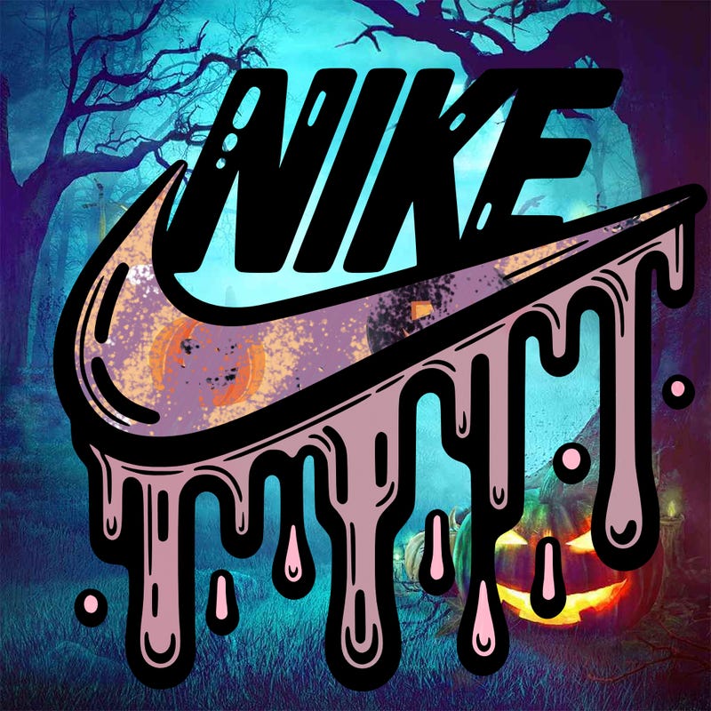 dripping nike logo