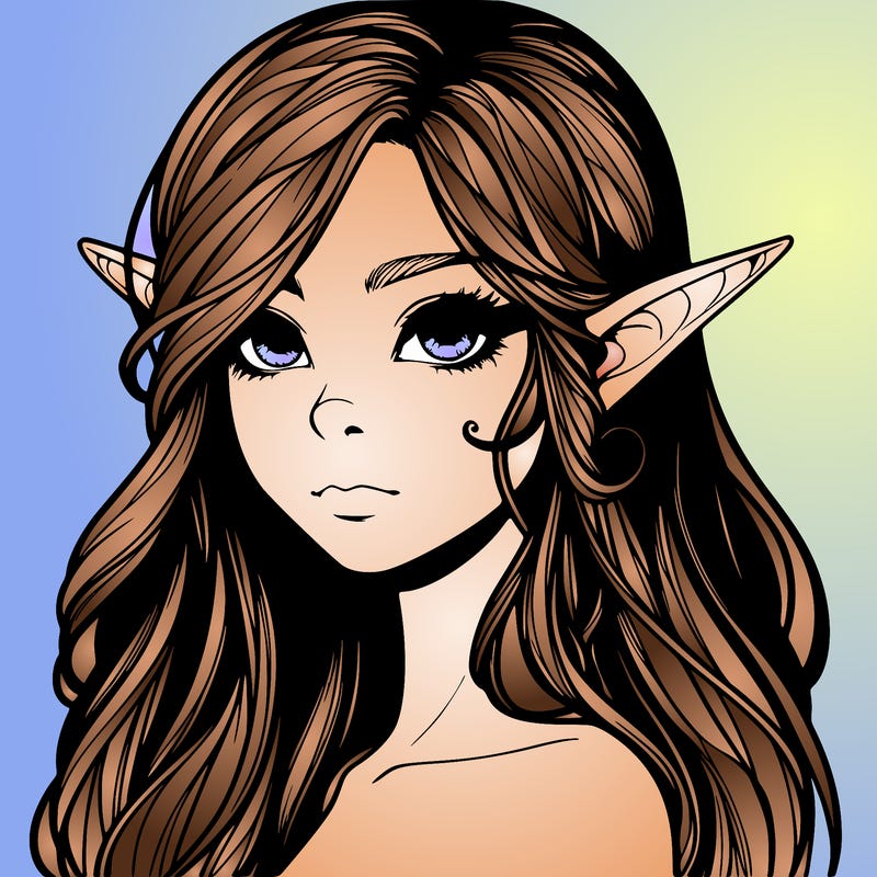 elf girl realistic dark fantasy