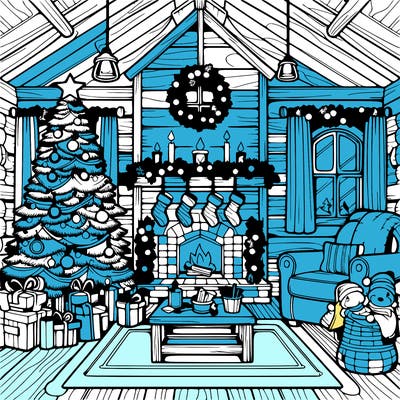 christmas house interior