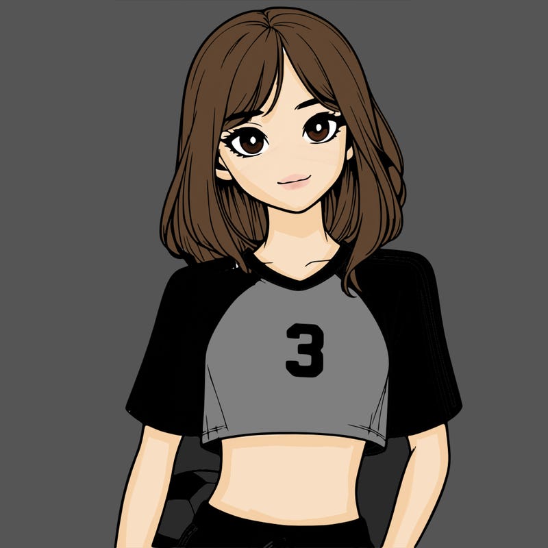 realistic girl wearing soccer jersey