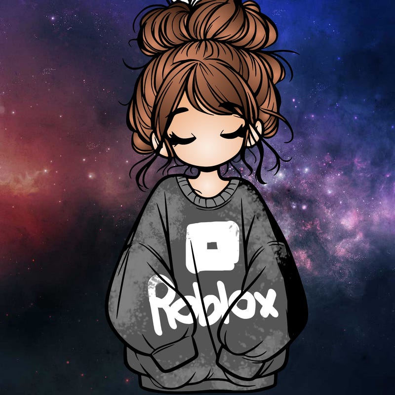 girl with baggy sweatshirt and messy bun