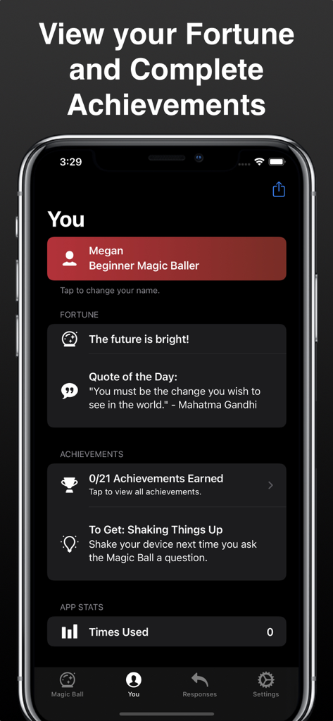 Modern Magic Ball | Shake to Decide & Personalize Your Fate