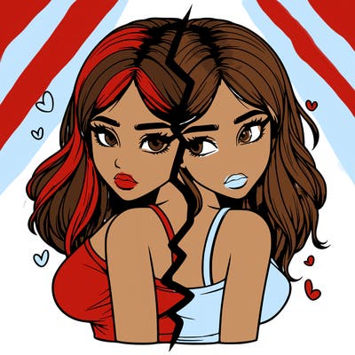 realistic girl split