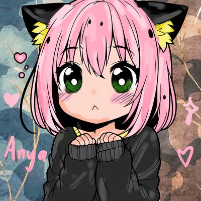 shy anime catgirl