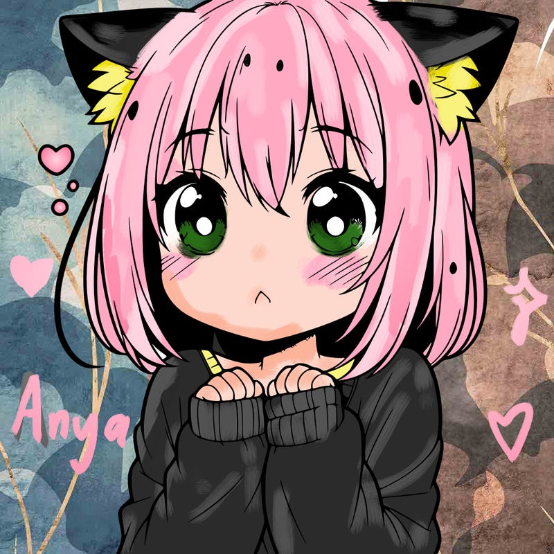 shy anime catgirl