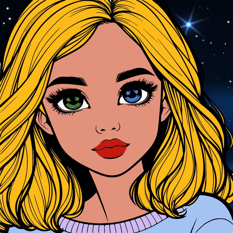 realistic girl whith cute eyes