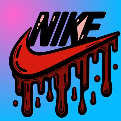 dripping nike logo